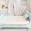 Chantallena Furniture 1:12 Scale Distressed Painted Shabby Blue Wooden Double Sleigh Dollhouse Bed| Unwritten Romance |Chantallena