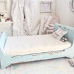 Chantallena Furniture 1:12 Scale Distressed Painted Shabby Blue Wooden Double Sleigh Dollhouse Bed| Unwritten Romance |Chantallena