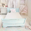 Chantallena Furniture 1:12 Scale Distressed Painted Shabby Blue Wooden Double Sleigh Dollhouse Bed| Unwritten Romance |Chantallena