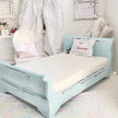 Chantallena Furniture 1:12 Scale Distressed Painted Shabby Blue Wooden Double Sleigh Dollhouse Bed| Unwritten Romance |Chantallena