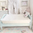 Chantallena Furniture 1:12 Scale Distressed Painted Shabby Blue Wooden Double Spindle Dollhouse Bed | Unwritten Romance |Chantallena
