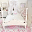 Chantallena Furniture 1:12 Scale Distressed Painted Shabby White and Pink Wooden Double Four Poster Dollhouse Bed| Unwritten Romance |Chantallena
