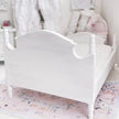 Chantallena Furniture 1:12 Scale Distressed Painted Shabby White Wooden Double Short Poster Dollhouse Bed| Unwritten Romance |Chantallena