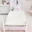 Chantallena Furniture 1:12 Scale Painted White with Pink Roses Decoupaged Single Dollhouse Bed | Unwritten Bare Romance |Chantallena
