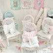 Chantallena Furniture Shabby Dining Table Set with Accessories-1:12 Scale Dollhouse | Painted Petals Furniture |Chantallena