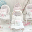 Chantallena Furniture Shabby Dining Table Set with Accessories-1:12 Scale Dollhouse | Painted Petals Furniture |Chantallena