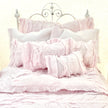 Chantallena pink ruffles 1:6 Scale Christina Grace|  Pink Cotton Lawn Distressed Ruffles Bedding Set | Kate