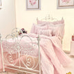 Chantallena pink ruffles 1:6 Scale Christina Grace|  Pink Cotton Lawn Distressed Ruffles Bedding Set | Kate