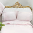Chantallena Shabby Bed Linens 1:12 Scale Dollhouse Bedding Set- Pippa Forever in Bloom Pink Cotton Lawn Ruffles| Chantallena
