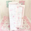 Chantallena White Bed Linens Armoire Wooden Shabby Pink Distressed Armoire with Linens| 1:12 Scale Painted Petals Furniture |Chantallena