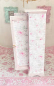 Chantallena White Bed Linens Armoire Wooden Shabby Pink Distressed Armoire with Linens| 1:12 Scale Painted Petals Furniture |Chantallena