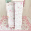 Chantallena White Bed Linens Armoire Wooden Shabby Pink Distressed Armoire with Linens| 1:12 Scale Painted Petals Furniture |Chantallena