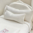 Chantallena White Bed Linens Boundless White | Textured White Cotton 1:12 Scale Bedding Set with Matching Throw| Modern Zen