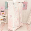 Chantallena White Bed Linens Pink Roses Decoupaged Wardrobe with Shabby  Dresses-1:12 Scale | Lillian’s Garden |Chantallena