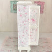 Chantallena White Bed Linens Wooden Shabby White Distressed Armoire with Linens-1:12 Scale |Painted Petals Furniture |Chantallena