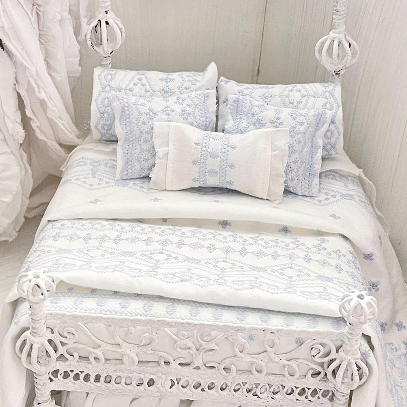 Etsy 1:12 Scale- Alice Lacy Metal Dressed Dollhouse Bed|Nia| Chantallena