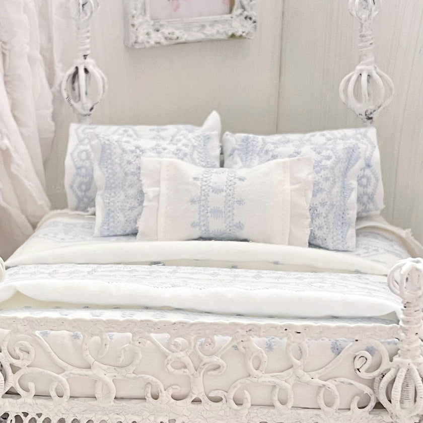Etsy 1:12 Scale- Alice Lacy Metal Dressed Dollhouse Bed|Nia| Chantallena