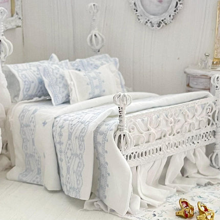 Etsy 1:12 Scale- Alice Lacy Metal Dressed Dollhouse Bed|Nia| Chantallena