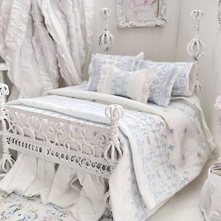 Etsy 1:12 Scale- Alice Lacy Metal Dressed Dollhouse Bed|Nia| Chantallena