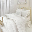 Etsy 1:12 Scale Brass Metal Dressed Dollhouse Double Bed, White Cotton Ruffled Bedding, Romantic Dollhouse Miniature Furniture Decor