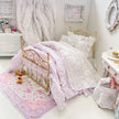 Etsy 1:12 Scale Brass Metal Dressed Dollhouse Single Bed-Violet Rose| Iron and Petals| Chantallena