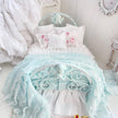 Etsy 1:12 Scale Distressed Mint Painted Metal Dressed Dollhouse Double Bed|Iron and Metal | Chantallena