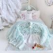 Etsy 1:12 Scale Distressed Mint Painted Metal Dressed Dollhouse Double Bed|Iron and Metal | Chantallena