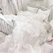 Etsy 1:12 Scale Distressed White Painted Metal Dressed Dollhouse Double Bed with White Cotton Bedding, Romantic Miniature Furniture and Decor