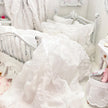 Etsy 1:12 Scale Distressed White Painted Metal Dressed Dollhouse Double Bed with White Cotton Bedding, Romantic Miniature Furniture and Decor