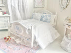 Etsy 1:12 Scale Dressed Dollhouse Bed- Toile and Bows | Decoupaged Romance | Chantallena