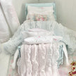 Etsy 1:12 Scale Mint Dressed Dollhouse Daybed with White Linen and Ruffled Bedding Set- Vienna | Painted Cottage| Chantallena