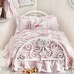 Etsy 1:12 Scale Pink Painted Metal Dressed Dollhouse Double Bed- Penni| Iron and Petals| Chantallena