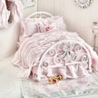 Etsy 1:12 Scale Pink Painted Metal Dressed Dollhouse Double Bed- Penni| Iron and Petals| Chantallena