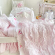 Etsy 1:12 Scale-White Wood Dressed Dollhouse Twin Beds| Roses and Ruffles |Painted Cottage| Chantallena