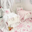 Etsy 1:12 Scale-White Wood Dressed Dollhouse Twin Beds| Roses and Ruffles |Painted Cottage| Chantallena