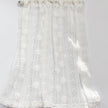 Chantallena Doll House Dollhouse Accessories 1 Curtain with rod CURTAINS- White Lace Embroidered 2 Panel Cotton Curtains | White Embroidered Lace | Soft Furnishings