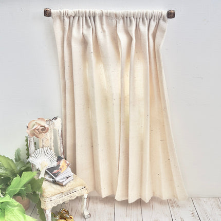 Chantallena Doll House Dollhouse Accessories CURTAINS - 2 Panel Cotton Muslin Curtains | Cotton Muslin | Soft Furnishings