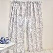 Chantallena Doll House Dollhouse Accessories CURTAINS - Grey and White Printed 2 Panel Cotton Curtains | Grey Print | Soft Furnishings