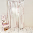 Chantallena Doll House Dollhouse Accessories CURTAINS - Light Pink and White Crest 2 Panel Cotton Curtains | Pink Crest |Soft Furnishings