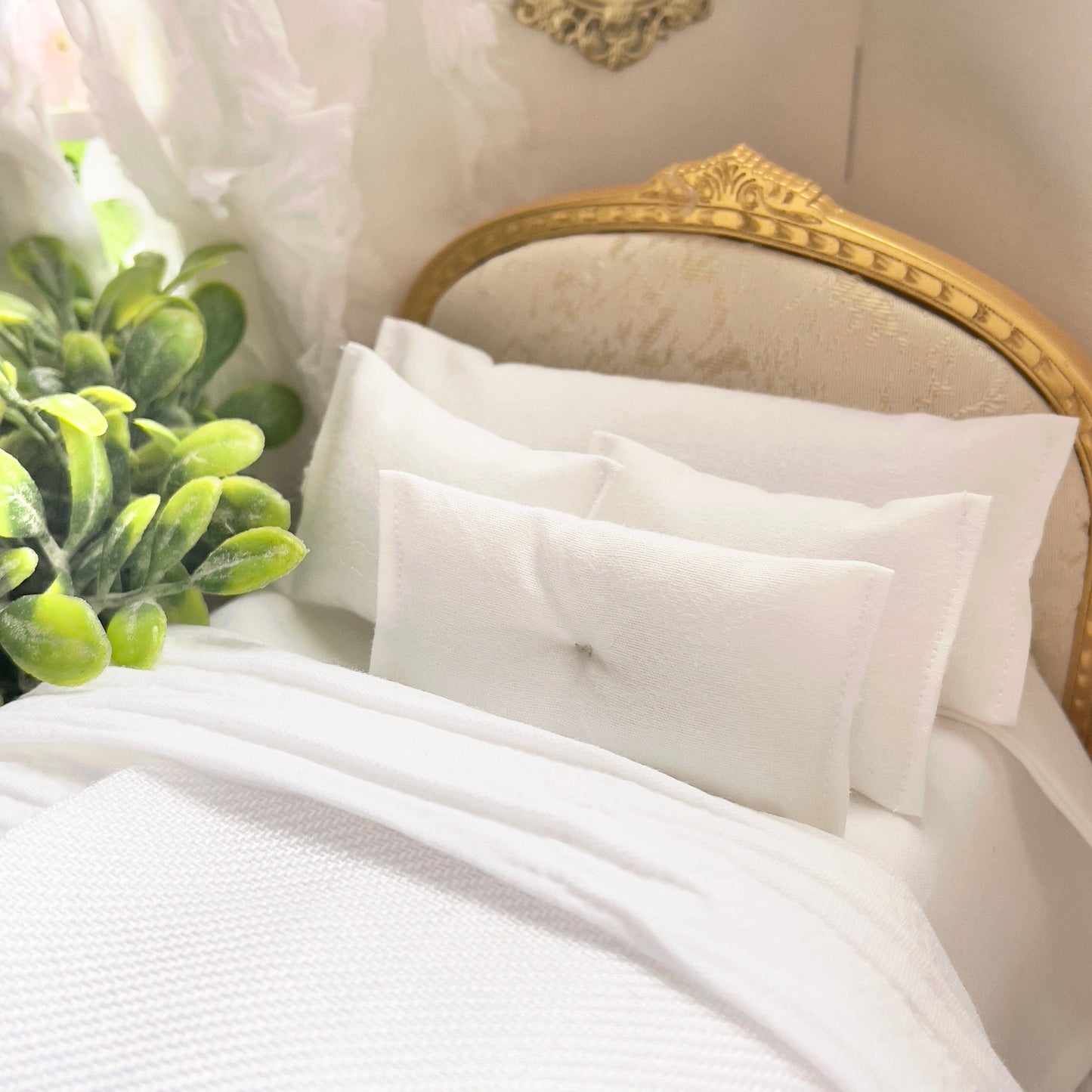 Chantallena White Bed Linens Boundless White -Seven Piece White Cotton Bedding Set with Pashmina Style Throw | Modern White