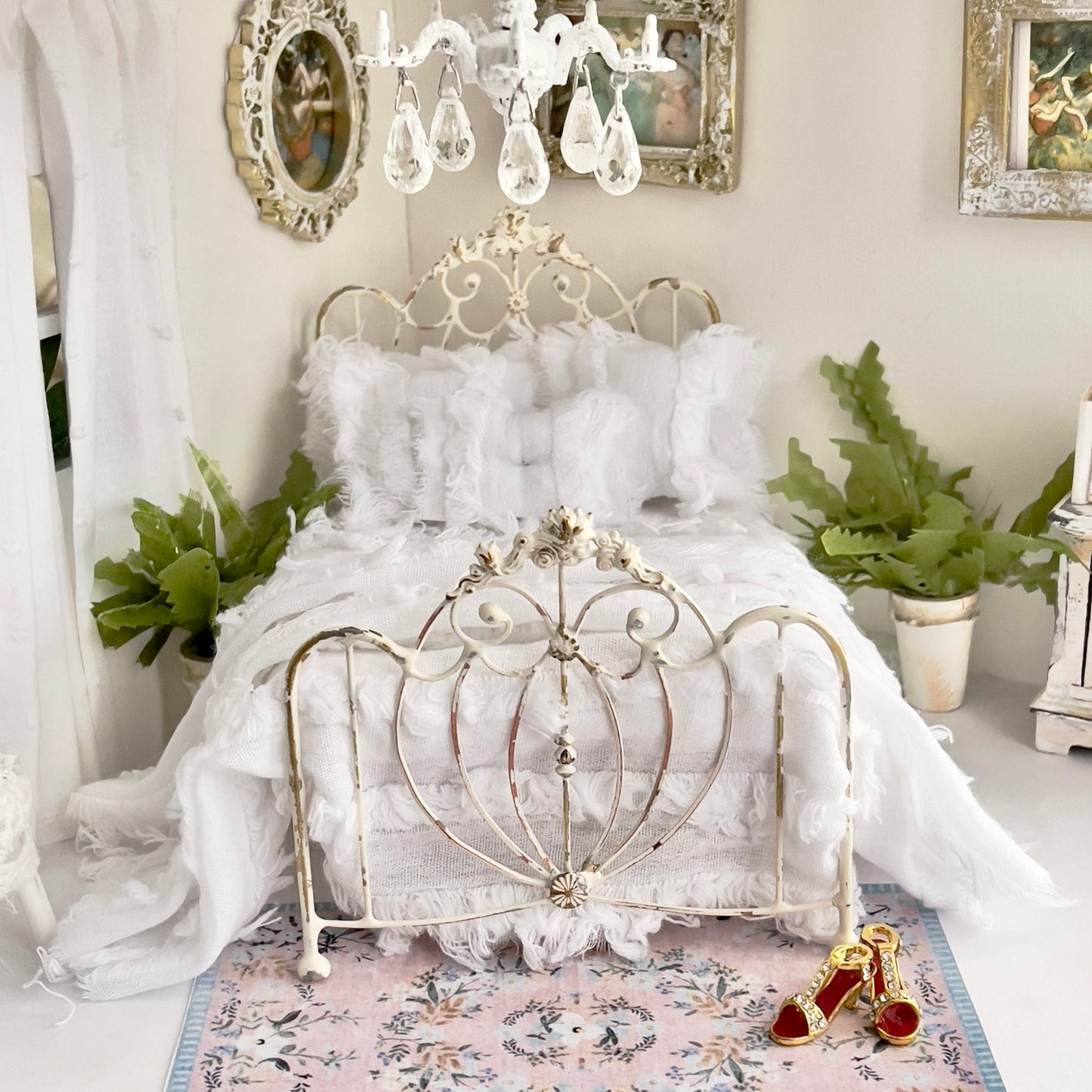 Chantallena White Bed Linens Boundless White |Whisper-Thin White Textured Raw-Edged Cotton Fringed Set | Dorian